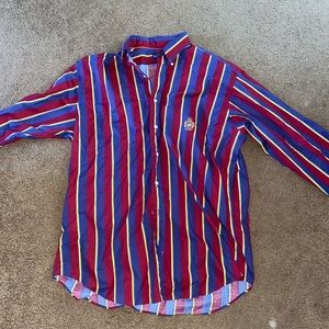 Ralph Lauren Striped Royal polo dress shirt Size XL